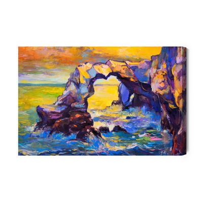 Ljuddämpande tavla - Sea and cliff