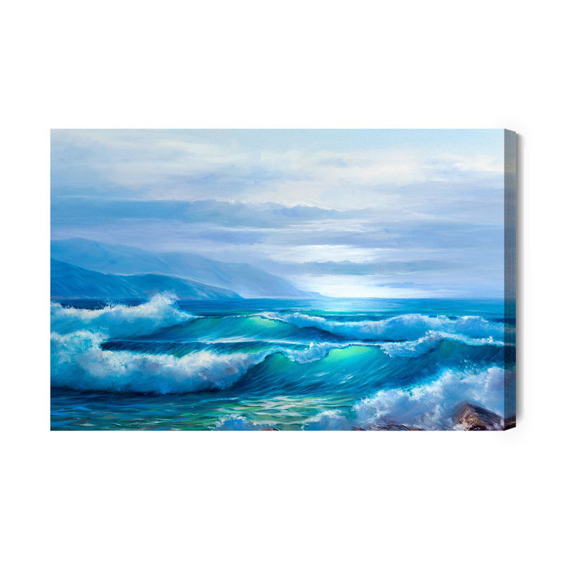 Ljuddämpande tavla - Rough sea waves