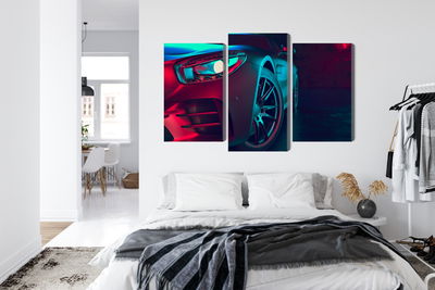 Ljuddämpande tavla - Front of a 3d sports car