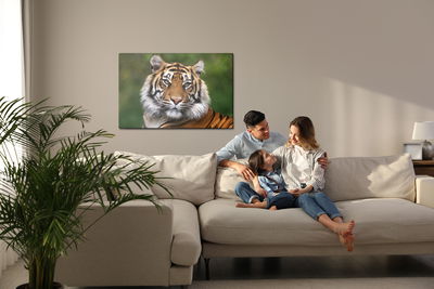 Ljuddämpande tavla - Portrait of a bengal tiger