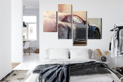 Ljuddämpande tavla - Sports car in a cloud