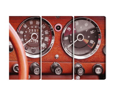 Ljuddämpande tavla - Counters in a retro car