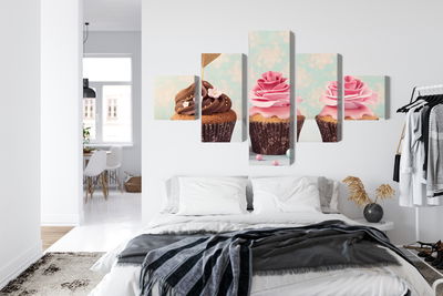Ljuddämpande tavla - Cupcakes with cream