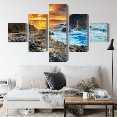 Ljuddämpande tavla - Sunset on the seashore