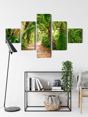 Ljuddämpande tavla - Path in a tropical 3d forest