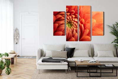 Ljuddämpande tavla - Orange chrysanthemum