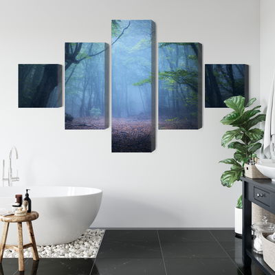 Ljuddämpande tavla - Hazy 3d forest landscape