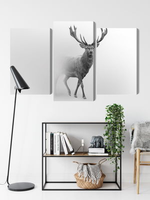 Ljuddämpande tavla - A stately deer in the fog