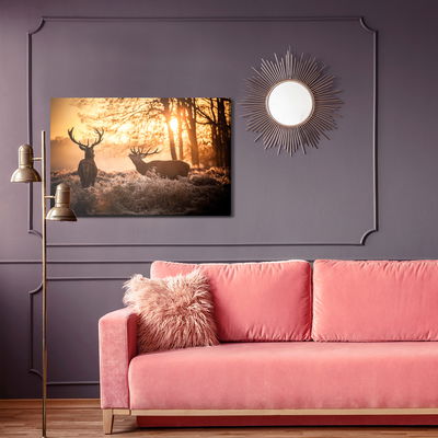 Ljuddämpande tavla - Deer in the morning