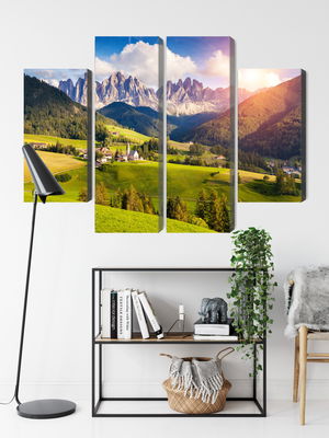 Ljuddämpande tavla - Sunny day in the mountains