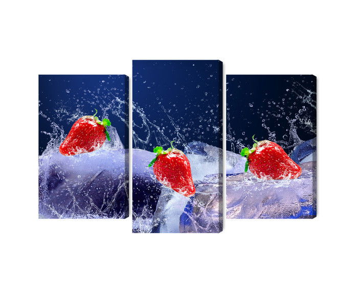 Ljuddämpande tavla - Strawberries on ice