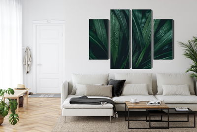 Ljuddämpande tavla - Dark green leaves on a macro