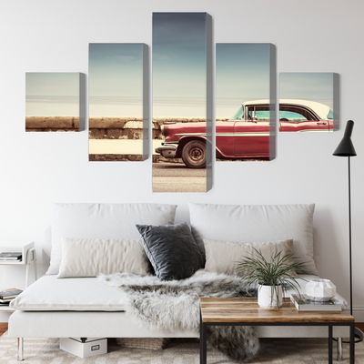 Ljuddämpande tavla - Old american retro car