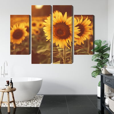 Ljuddämpande tavla - A field of sunflowers