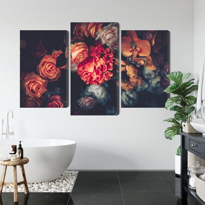 Ljuddämpande tavla - Colorful flowers for vintage