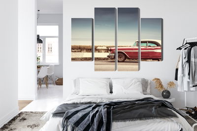 Ljuddämpande tavla - Old american retro car
