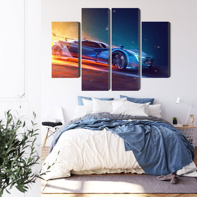 Ljuddämpande tavla - 3d futuristic sports car