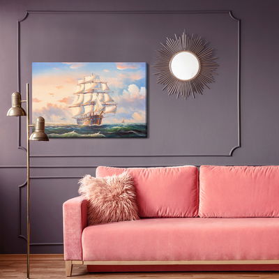 Ljuddämpande tavla - Sailboat in the sea
