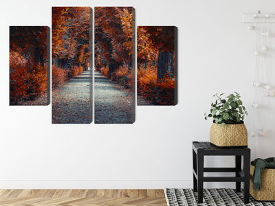 Ljuddämpande tavla - A path deep into the autumn