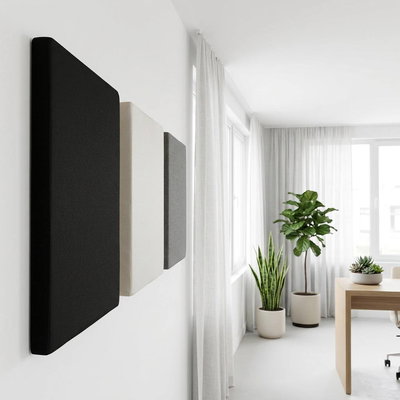 SilentDirect PES Wall Fabric -äänieristyspaneelit, mustat, seinälle
