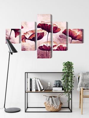 Ljuddämpande tavla - Poppies as painted