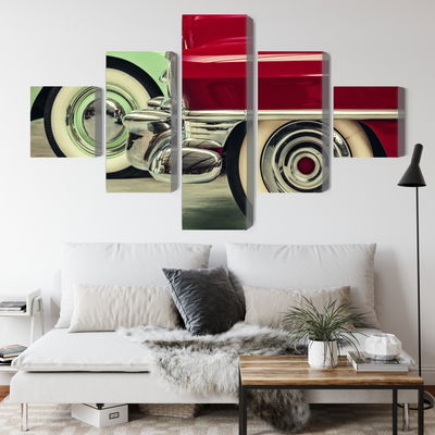 Ljuddämpande tavla - Stylish vintage car wheels