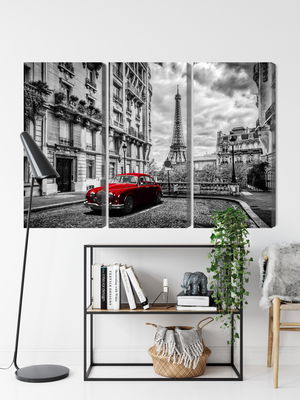 Ljuddämpande tavla - Red retro car