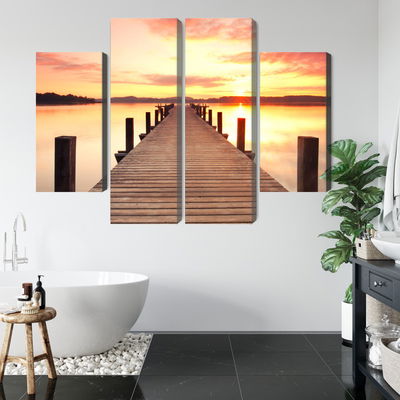 Ljuddämpande tavla - Sunset on the pier
