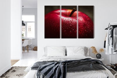 Ljuddämpande tavla - Red apple on a macro scale