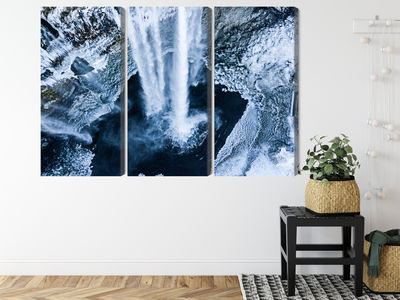 Ljuddämpande tavla - Winter waterfall