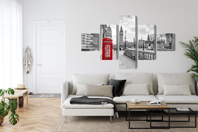 Ljuddämpande tavla - Red London telephone booth 3d