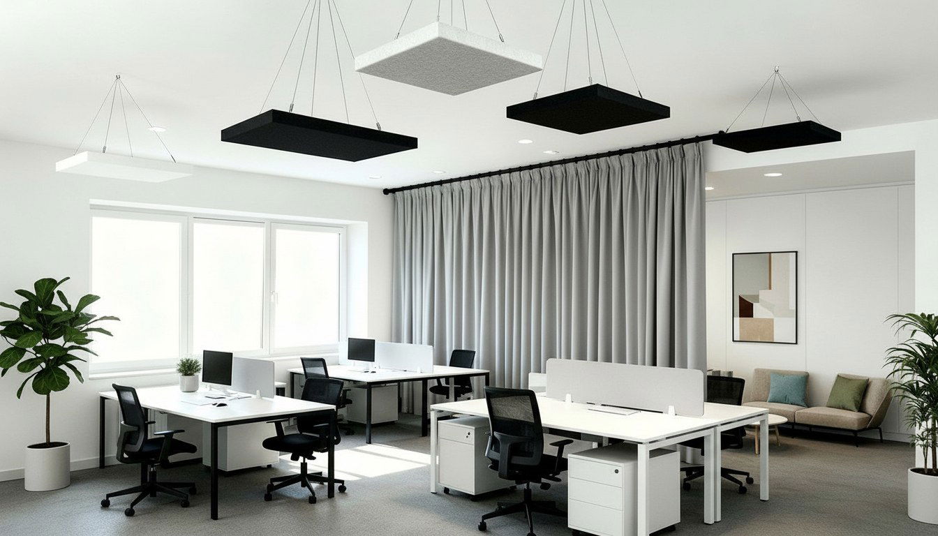 Kunskapsportal om ljuddämpande rumsavdelare i kontor som minskar eko, skapar zoner och förbättrar arbetsro i öppna miljöer.