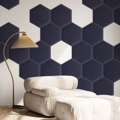 Sekskantet lydabsorber - fløjl