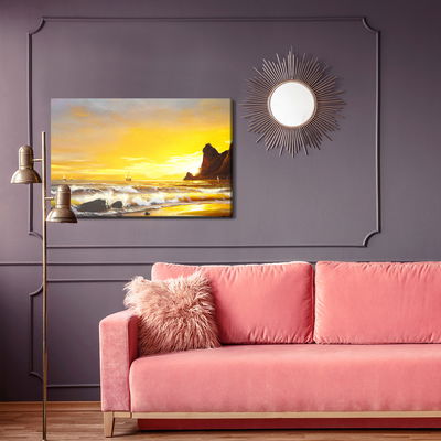Ljuddämpande tavla - Sea and sunset