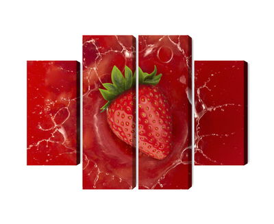 Ljuddämpande tavla - Juicy strawberry