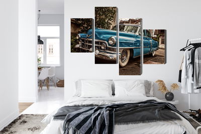 Ljuddämpande tavla - A blue cadillac eldorado