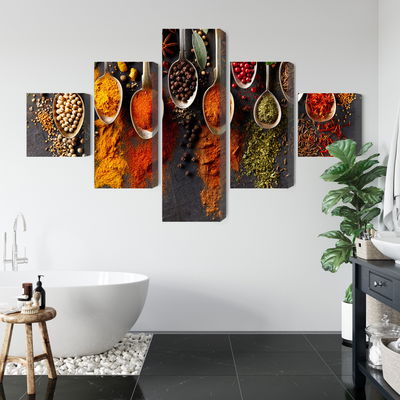 Ljuddämpande tavla - Spices on a black background