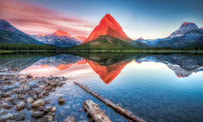Ljuddämpande tavla - Swiftcurrent lake in the Usa