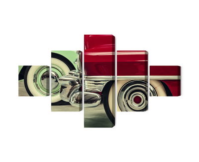 Ljuddämpande tavla - Stylish vintage car wheels