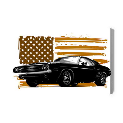 Ljuddämpande tavla - An american muscle car