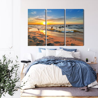 Ljuddämpande tavla - Baltic sea at sunset