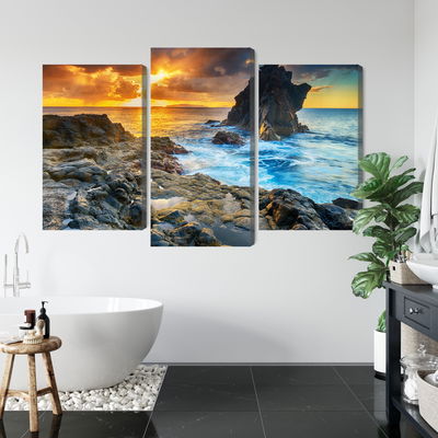 Ljuddämpande tavla - Sunset on the seashore