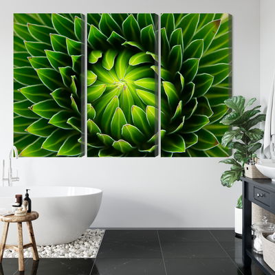 Ljuddämpande tavla - Green plant on a macro scale