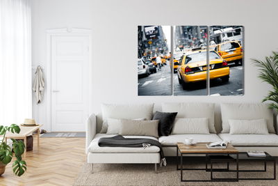 Ljuddämpande tavla - Taxis on the streets of new