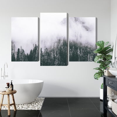 Ljuddämpande tavla - A forest shrouded in fog