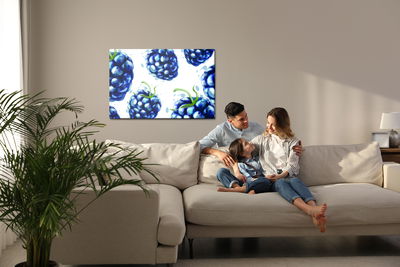 Ljuddämpande tavla - Painted blackberries