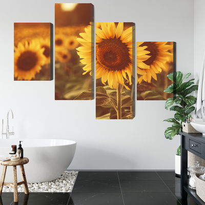 Ljuddämpande tavla - A field of sunflowers