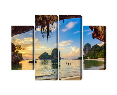 Ljuddämpande tavla - Sunset on a beach in thailand