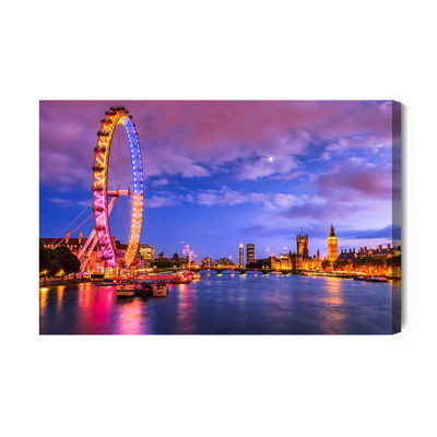 Ljuddämpande tavla - London eye at evening time