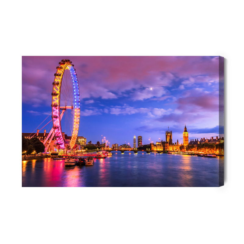 Ljuddämpande tavla - London eye at evening time